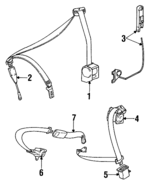 72118143515 - : Belt &amp; Retractor for BMW: 735iL, 750iL Image