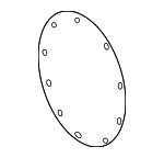 4218160060 - Universals &amp; Rear Axle: Carrier Gasket for Lexus: LX450, LX470, LX570 Image