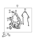 68444866AA - 5.7L Gas; Engine: Timing Case Cover for Mopar Image