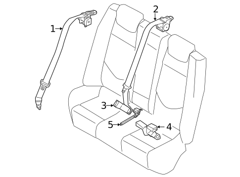 Rear Seat Belts for 2025 Hyundai Ioniq 5 #0
