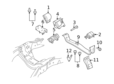Engine & Trans Mounting for 2010 Ford F-350 Super Duty #0