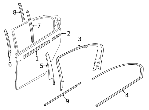 Exterior Trim - Rear Door for 2021 BMW 740i xDrive #0