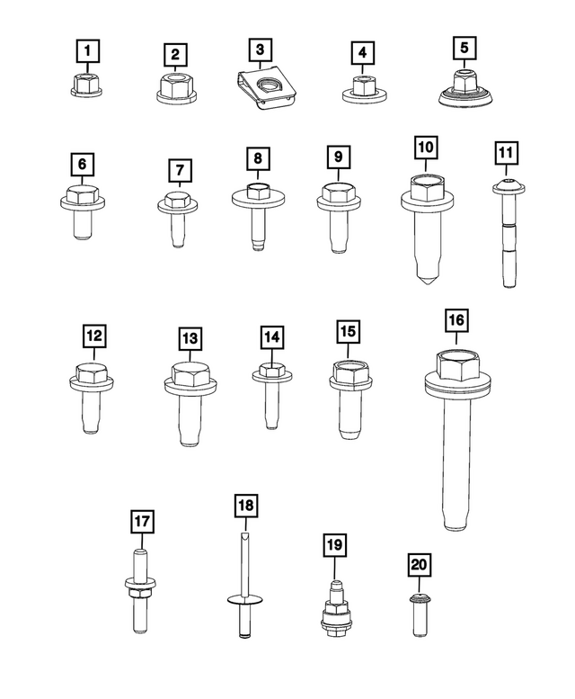 6102612AA - Electrical: Hex Nut And Washer for Mopar Image