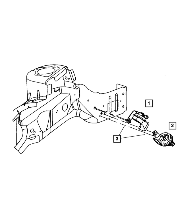 4671747AC - : Horn And Bracket for Mopar Image