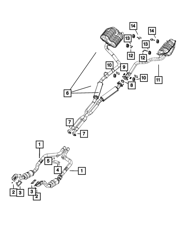 68038390AE - Exhaust: Front Pipe And Converter, Right for Mopar Image image