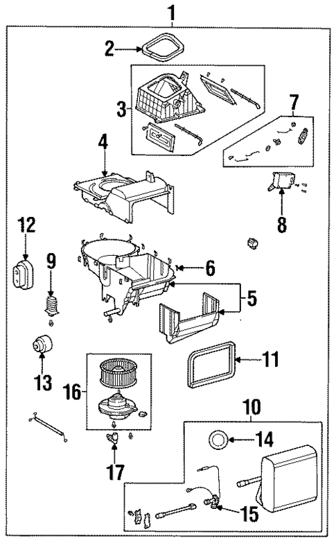 Evaporator Components for 2001 Kia Sephia #0