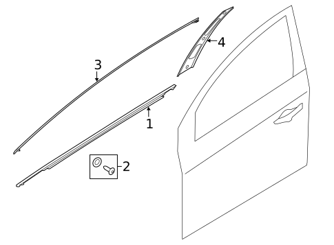 Exterior Trim - Front Door for 2018 Hyundai Sonata #0