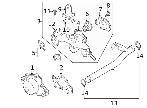 Water Pump for 2007 Kia Sportage #0