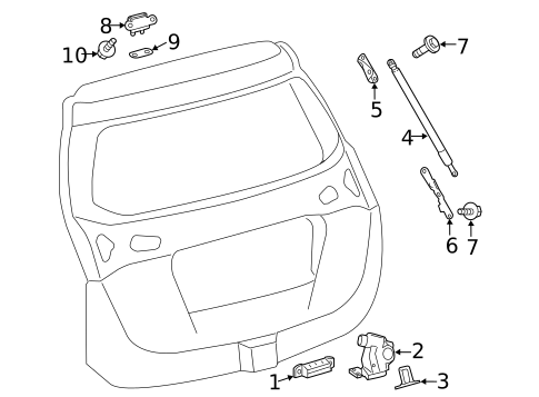 Liftgate for 2014 Toyota RAV4 #1
