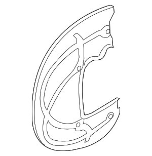 8W0615311D - Brakes: Brake Dust Shield for Audi Image