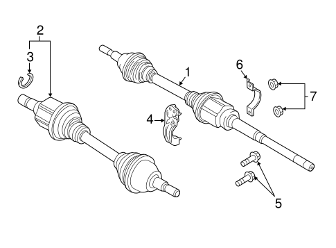 Drive Axles for 2015 Ford Edge #0