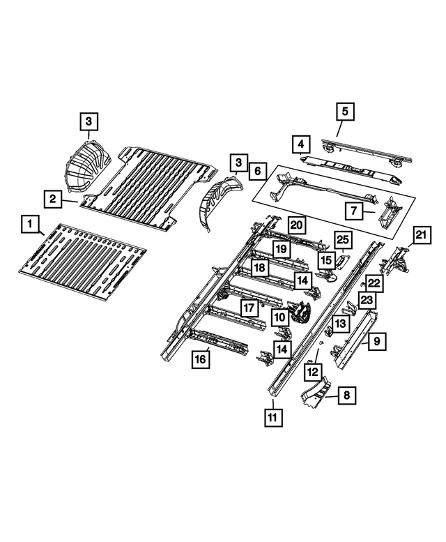 68590252AA - Body Sheet Metal Except Doors: Rear Floor Pan for Mopar Image