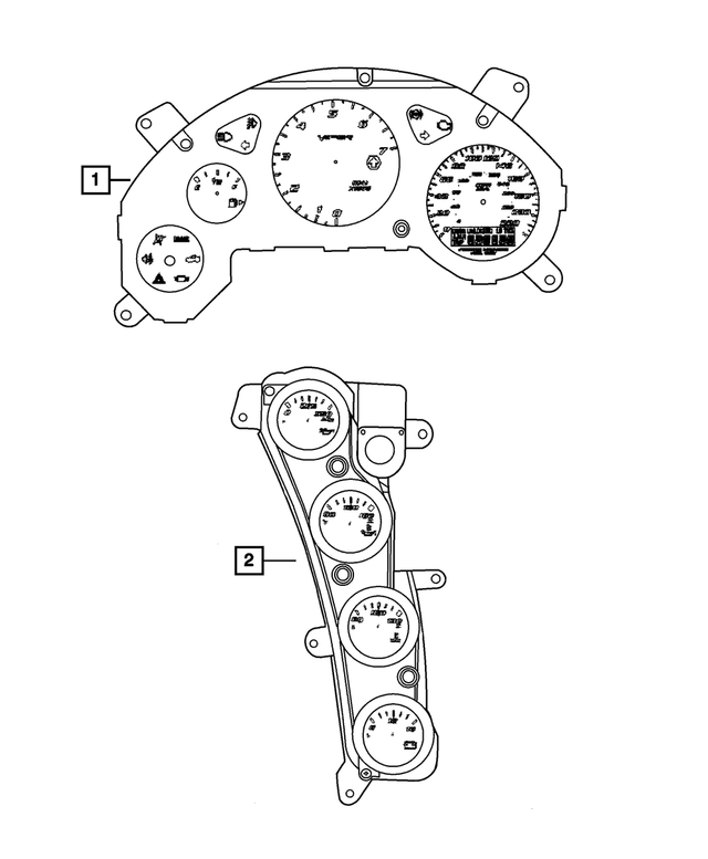 5029721AB - Instrument Panel and Radios and Consoles: Instrument Panel Cluster for Mopar Image