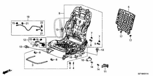 Front Seat Components (L.) (Manual Height) for 2012 Honda CR-Z #0