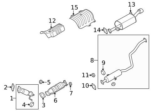 Brackets, Flanges & Hangers for 2010 Kia Forte Koup #0