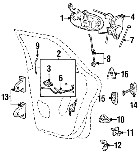 Rear Door for 1996 Mercury Sable #0