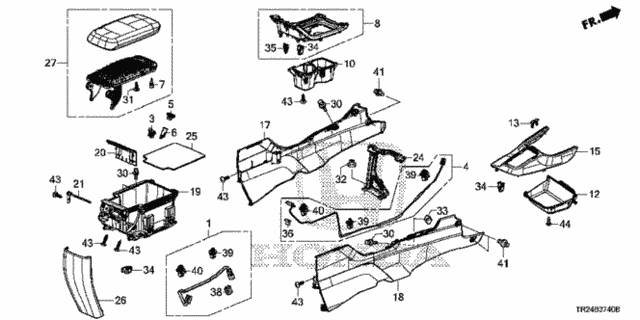 Console (1) for 2012 Honda Civic #0