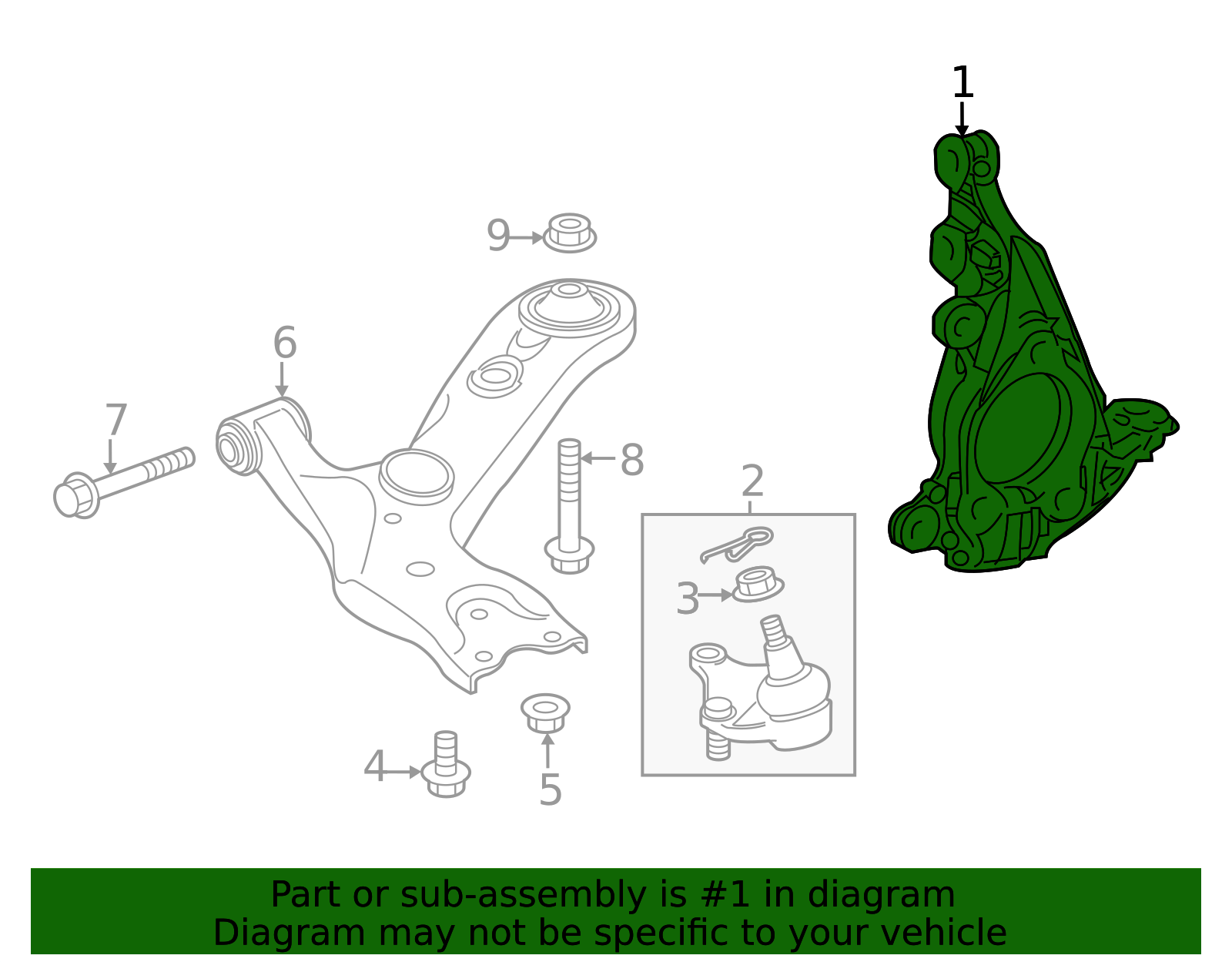 43212-0A060 - Steering Knuckle 2022-2026 Toyota Corolla Cross