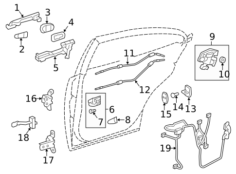 Lock & Hardware for 2018 Lexus ES350 #0
