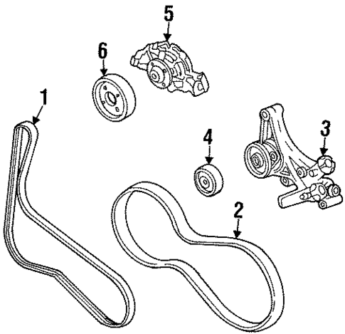 Belts & Pulleys for 2001 Pontiac Firebird #0
