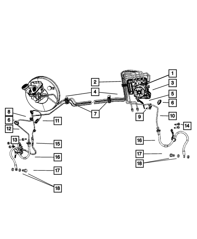 4877603AD - Brakes: Brake Hose, Left for Mopar Image