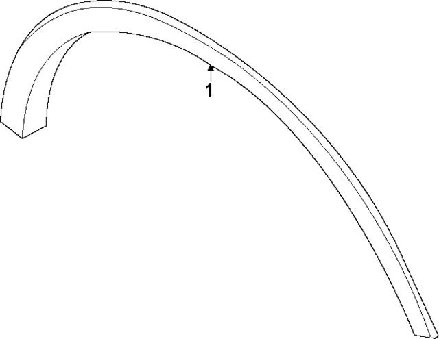 R2TZ58290A60CC - : Wheel Opening Molding for Lincoln: Nautilus Image