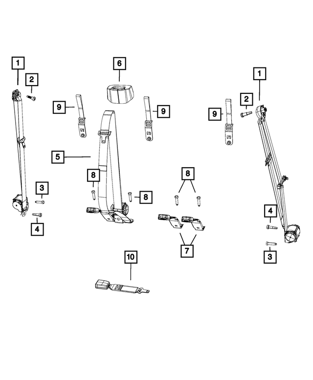 6036773AA - Restraints: Pan Head Screw for Mopar Image image