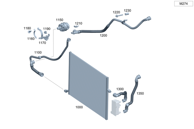 2055010900 - : Coolant Hose for Mercedes-Benz Image