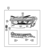 68723086AA - Electrical: Headlamp Bracket Kit, Right for Jeep: Grand Cherokee Image