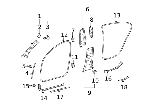 Interior Trim - Pillars for 2011 Lexus GS350 #0