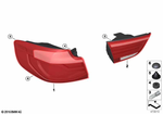 63217417471 - Lighting: Rear Light in the Side Panel, Left for BMW Image