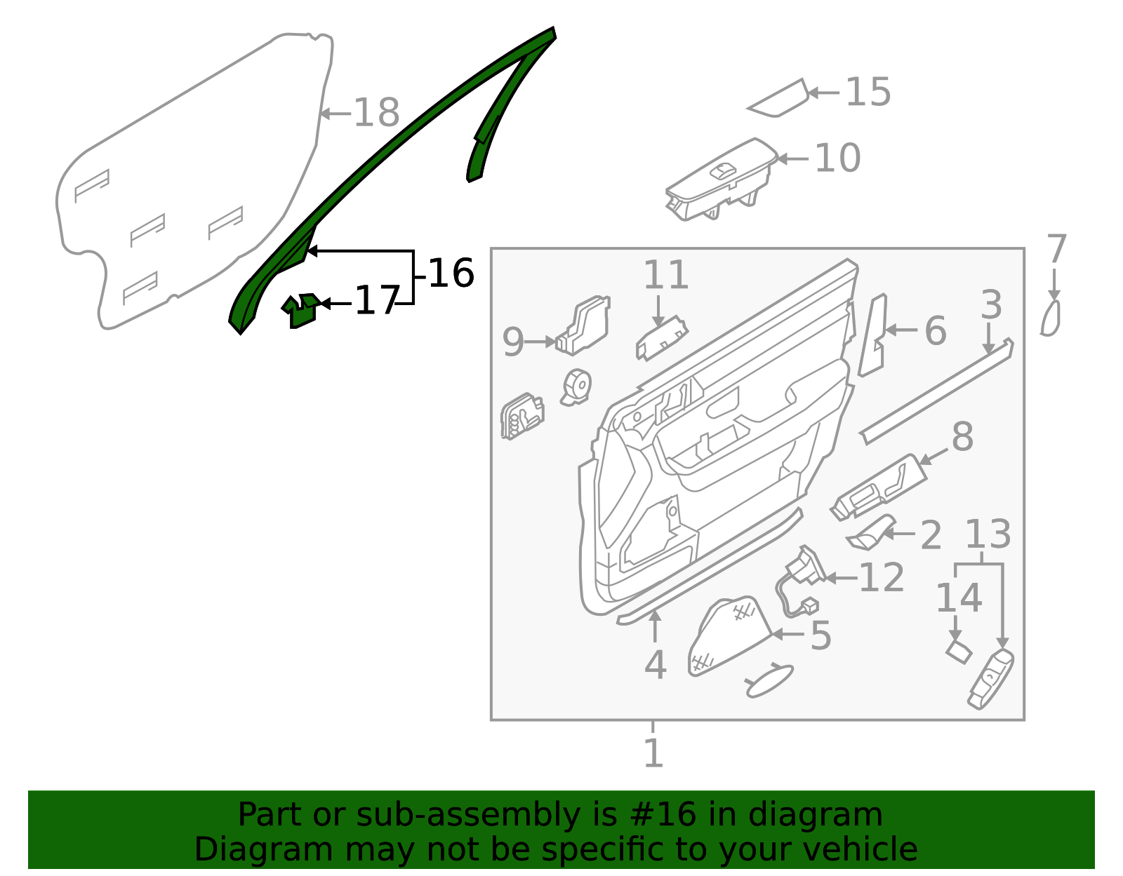 82910-3F000 - Frame Molding 2004-2009 Kia Amanti | Kia.Parts Store