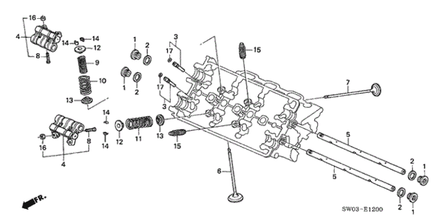 Valve - Rocker Arm (FR.) for 2001 Acura NSX #0