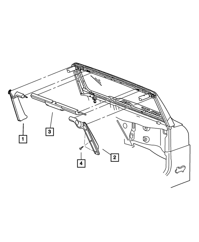 5HE55DX9AC - Interior Trim: Windshield Molding, Left for Mopar Image