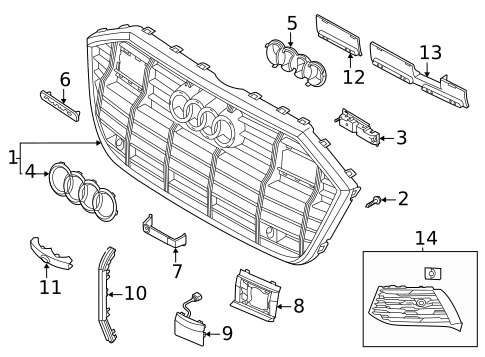 Grille & Components for 2025 Audi A6 allroad #0