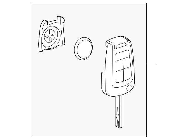 23316207 - Folding Key with 5 Button Transmitter and Bowtie Logo 2010 ...