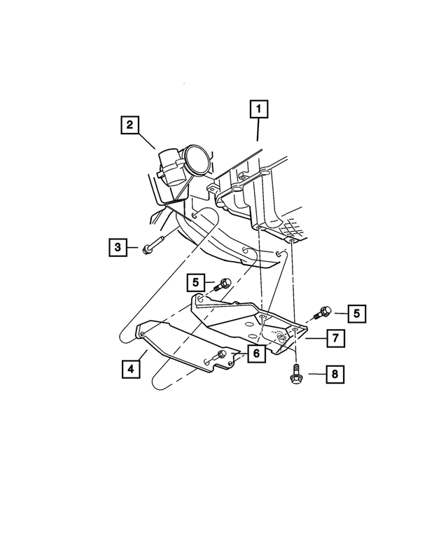 6101962 - Engine Mounting: Hex Flange Head Bolt for Mopar Image image