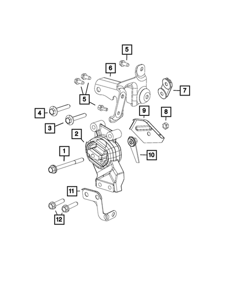 Engine Mounting for 2019 Ram 1500 #1
