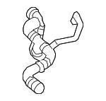 LR081657 - Cooling System: Upper Hose for Land Rover: Discovery, Range Rover, Range Rover Sport Image