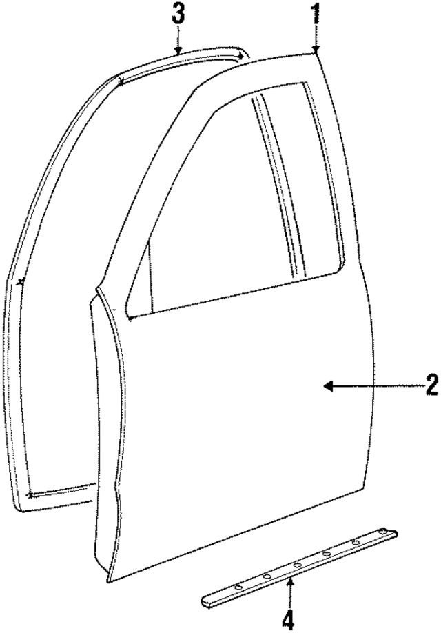 K01159780 - : Door Window Belt Weatherstrip for Kia Image