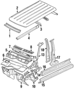 55235339 - Body: Header Panel for Jeep: Cherokee, Comanche, Wagoneer Image