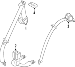 888427LF8A - : Buckle for Nissan: Kicks Image