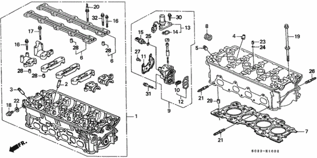 Cylinder Head (DOHC VTEC) for 2000 Honda Civic #0