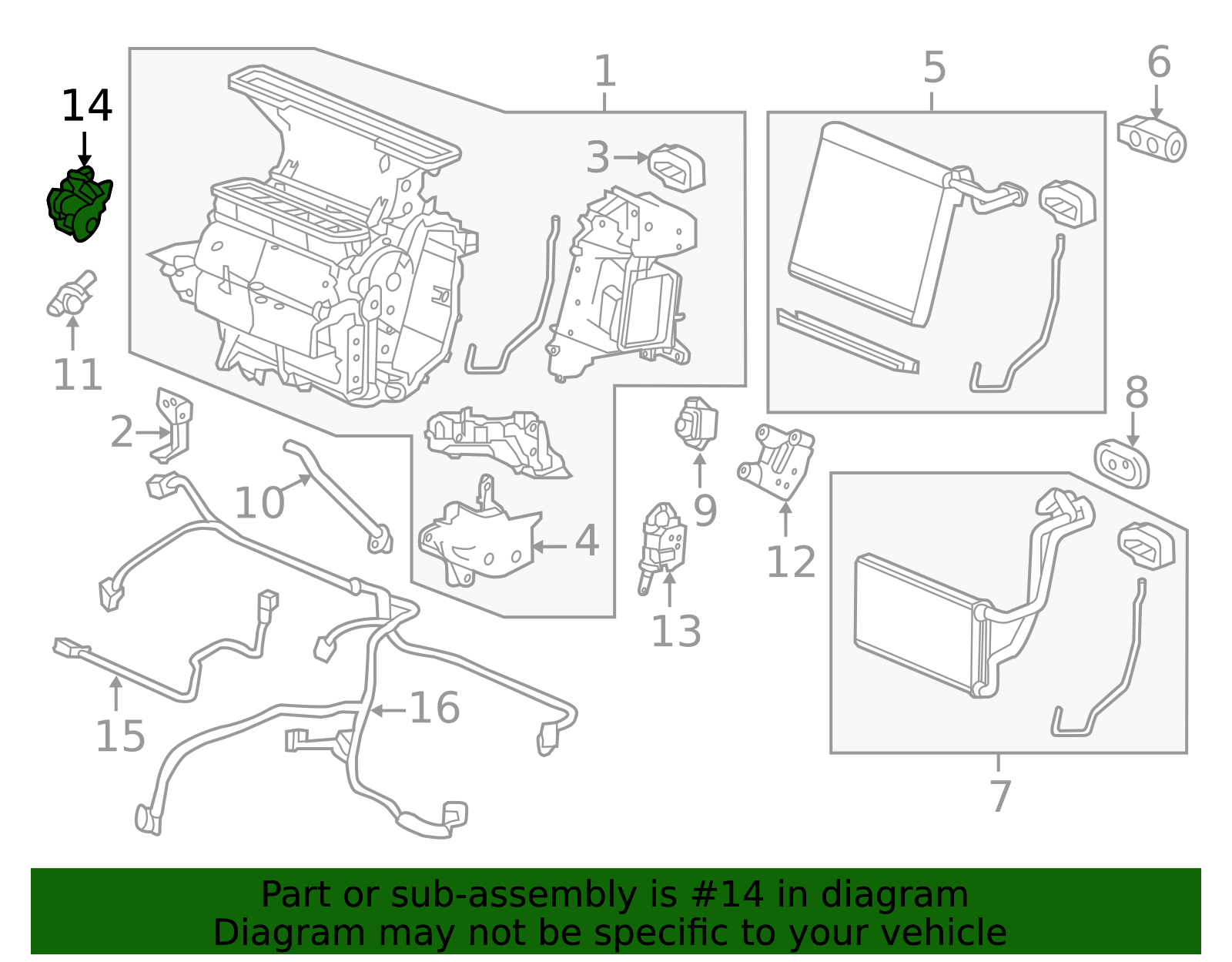 79160-TX6-A41 - Motor Assembly Air Mix (Driver Side) - 2013-2017