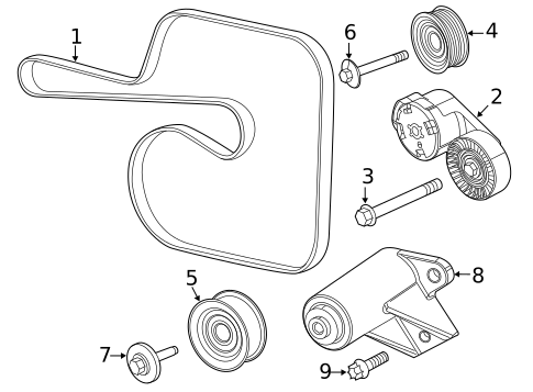 Belts & Pulleys for 2018 Jeep Grand Cherokee #0