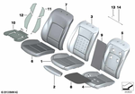 52107848943 - Seats: Foam Element, Comfort Backrest, Left for BMW Image
