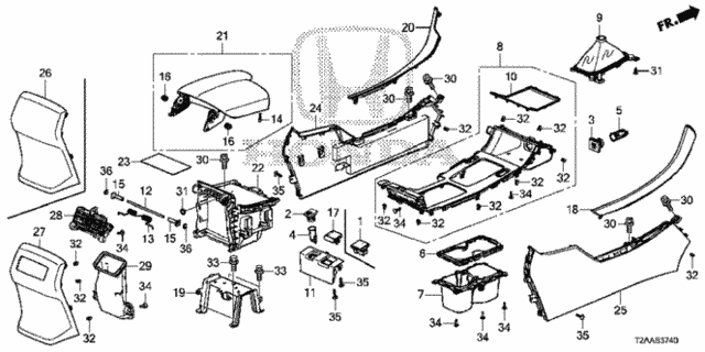 Console (1) for 2017 Honda Accord #0