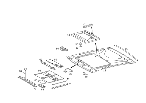 Headliner for 1985 Mercedes-Benz 500 SEC #0
