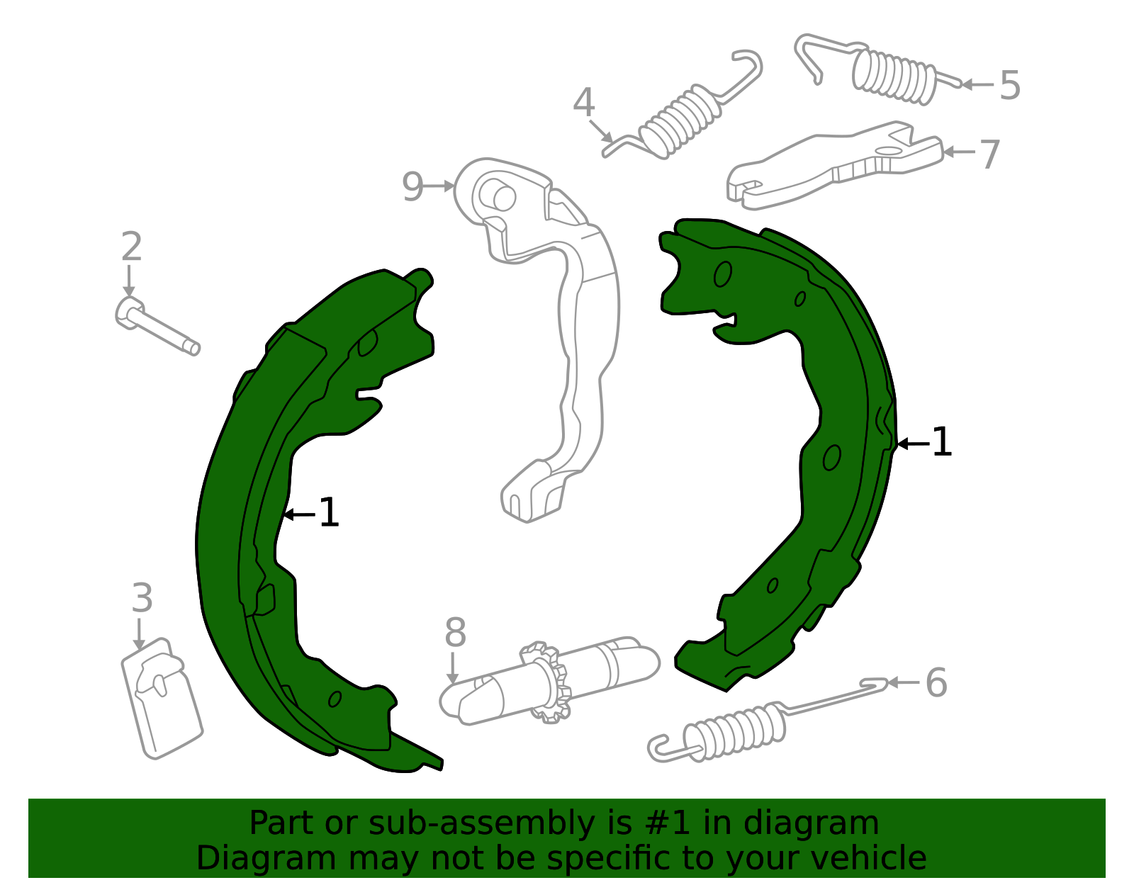 アクセサリー pp 46540-42020 - 2023-2024 Toyota GR Corolla - Park Brake Shoes