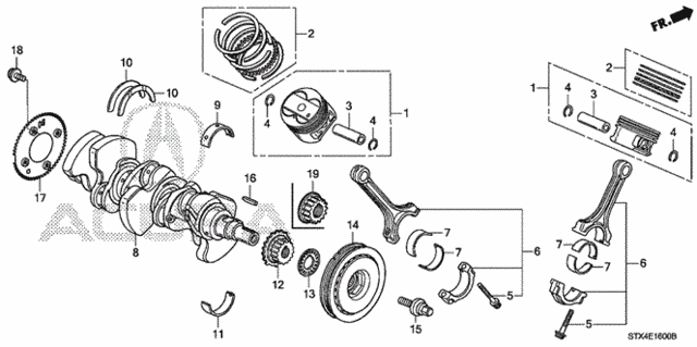 Crankshaft - Piston for 2012 Acura MDX #0
